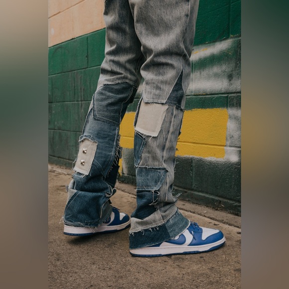 Mnml B424 PATCH FLARE DENIM Size 34x36